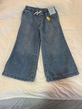 Cat & Jack Light Blue Wide-Leg Denim Jogger Pants